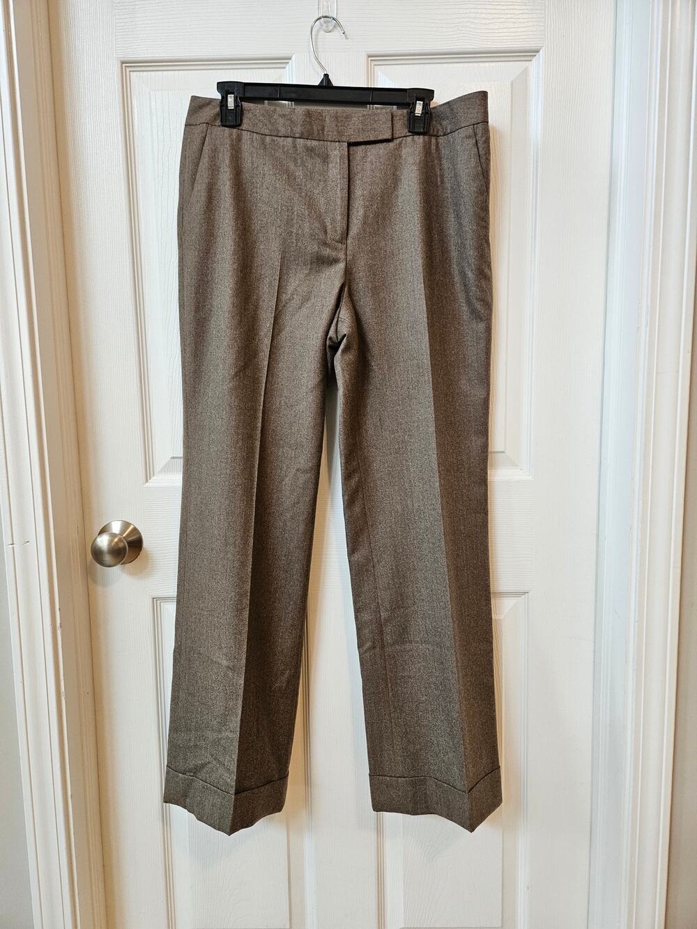 Brooks Brothers Caroline Fit Brown Taupe Wool Dress Pants Women's 10 Lined